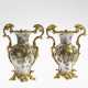A pair of rare vases with gilt bronze mounts. Meissen, circa 1770 - photo 1