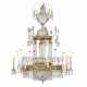 A NEOCLASSICAL ORMOLU-MOUNTED CRYSTAL AND GLASS EIGHT-BRANCH CHANDELIER - photo 1