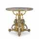 AN IMPERIAL NAPOLEON III ORMOLU, SILVERED AND MARBLE GUERIDON - photo 1