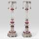 A PAIR OF VICTORIAN CUT-CRYSTAL, RUBY GLASS AND SILVERED-METAL OCCASIONAL-TABLES - Foto 1