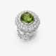 A ring with peridot and diamonds. - photo 1