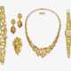A parure consisting of a necklace, bracelet, brooch, pair of drop earrings, and a wristwatch. Switzerland and Germany, 1970s, necklace and wristwatch: OMEGA - photo 1