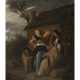 Jan Miense Molenaer, zugeschrieben. Figure group in front of a house - photo 1