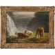 Simon (Simon Joseph Alexander Clemens) Denis, zugeschrieben. Cows in front of a waterfall - фото 1