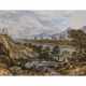 Johann Georg von Dillis. Bergige Landschaft mit See und zwei Wanderern - Foto 1