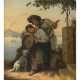Leibnitz (wohl Heinrich Leibnitz, 1811 Stuttgart -1889 Tübingen) circa 1840. A couple making music off the coast of Naples - photo 1