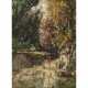 Narcisse Virgile Diaz de la Peña. Autumnal forest landscape with a walking woman - photo 1