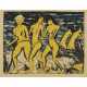Otto Mueller. Five yellow nudes by the water (five girls on the beach, North Sea, bathing girls). 1921 - photo 1
