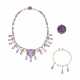 ENSEMBLE FIN DU XIXe SIÈCLE AMÉTHYSTES, PERLES ET DIAMANTS - photo 1