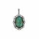 PENDENTIF XIXe SIÈCLE CAMÉE ÉMERAUDE, ÉMAIL ET DIAMANTS - photo 1