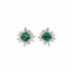BOUCHERON BOUCLES D’OREILLES ÉMERAUDES ET DIAMANTS - photo 1