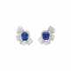 BOUCLES D'OREILLES SAPHIRS ET DIAMANTS - Foto 1