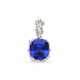 BROCHE TANZANITE ET DIAMANTS - photo 1