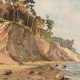 Kühl, Richard (1892 Stettin-1976) "Vor der Steilküste", Aquarell, sign. u.l., 21x30 cm, hinter Glas und Rahmen Landschafts- und Marinemaler, bevorzugte Motive: Darß, Ahrenshoop, Rügen u. Stettin) - фото 1