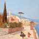 Ricci, Luigi (1923 Ravenna-1896 ebenda) "Italienische Stadt am Meer", Öl/ Lw., sign. u.r., 68,5x47,5 cm, ungerahmt - photo 1