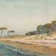 Kühl, Richard (1892 Stettin-1976) "Windflüchter am Strand", Aquarell, sign. u.r., 30x42 cm, hinter Glas und Rahmen (Landschafts- und Marinemaler, bevorzugte Motive: Darß, Ahrenshoop, Rügen u. Stettin) - Foto 1