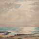 Balzer, Thurow (1882 Weißhof-1967 Rostock) "Abendstimmung am Strand", Öl/ Mp., sign. u.r., 47x54 cm, Rahmen (ab 1908 arbeitete er als Kunsterzieher, Maler und Gebrauchsgraphiker in Rostock, siehe auch Rostock, … - photo 1