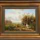 Koch, Samuel (1912 Schleswig) "Entenfamilie am Teich", Öl/ Holz, sign. u.l., 18,5x24,5 cm, Rahmen - photo 1