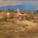 Yates, Marilyn (Malerin 20. Jh.) "Ansicht einer Ranch in New Mexiko", Öl/ Hartfaser, sign. u.r., 30,5x41 cm, Rahmen - photo 1