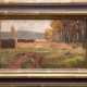 Monogrammist "CEM" wohl Morgenstern, Christian Ernst "Waldrand im Herbst", Öl/ Lw./Mp, monogr. "CEM" u.l., 13x21 cm, Rahmen, verso. Klebeetikett der Kunsthandlung Seidel, Düsseldorf - photo 1