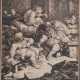 Prestel, Marie Catherine (1774-1794) "Les chanteurs rustiques-Rustikale Sänger", Aquatinta-Radierung, in der Platte sign. und dat. 1775, 34x28 cm, im Passepartout hinter Glas und Rahmen - Foto 1