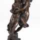 Bronze-Figur "Amor und Psyche", braun patiniert, Nachguß, bez. "Godet", H. 27 cm, auf schwarzem, quadratischem Steinsockel, Ges.-H. 30 cm - photo 1