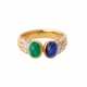 LAUDIER Ring mit 2 ovalen Cabochons, - photo 1