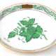 Aschenbecher, Herend, Apponyi grün und Goldstaffage, oval mit 2 Ablagen, L. 11,2 cm - photo 1