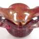 Murano-Schälchen, Barovier u. Toso, blütenförmig, brauner Innenfang, mit Goldstaubeinschmelzungen, H. 6,5 cm, Dm. 14 cm - photo 1
