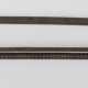 Webspanner und Meßlatte, um 1800, Eisen mit Messing, handgeschmiedet, Webspanner aus 2 Stangen bestehend, davon 1x mit Gewinde, L. ca. 57 cm - 100 cm, Meßlatte Ges.-L. 68 cm - photo 1