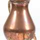 Barock-Dröppelminna, 18. Jh., Kupfer, innen verzinnt, 3 geschwungenen Messing-Beine auf Holzkugelfüßen, Messing-Hahn und Henkel, Gebrauchspuren, H. 39,5 cm - photo 1