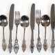 16 Besteckteile, Robbe & Berking, Friesenmuster, 90er Auflage, dabei 5 Sahnelöffel L. 15 cm, 5 Dessertmesser, L. 20,7 cm und 6 Dessertgabeln L. 17,5 cm - photo 1