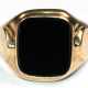 Herrenring, 585er Gg, mit Onyx-Platte, Ges.-Gew. ca. 6,9 g, RG 69 - Foto 1