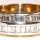 Massiver Ring, GG 750, ca. 11,3 g, Brillanten im Baguette-Schliff von ca. 1,6 ct., RG 55, Innendurchmesser 17,5 mm - photo 1