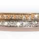 Armband, 585er GG/ WG, Mittelteil 2-reihig mit 36 kleinen Brillanten von zus. ca. 0,5 ct. besetzt, Flachpanzerkette, Steckschloß mit Sicherheitsacht, Ges.-Gew. 12,4 g, L. ca. 18 cm - Foto 1