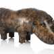 Ottomane in Form eines Nashorns aus Leder - photo 1