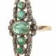 Historischer Ring mit Smaragden und Diamanten - photo 1
