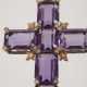 Opulentes Kreuz mit Amethysten und Perlen - photo 1