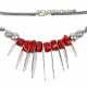 Prächtiges Designcollier mit Koralle - Foto 1