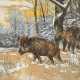Eduard Heller, Wildschweine im Winterwald - photo 1