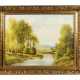 Goldstuckleiste Jugendstil mit Landschaft - photo 1