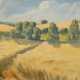 Gimpel, Bruno (1886 Rostock-1943 Niederpoyritz) "Mecklenburger Sommerlandschaft". Öl/Hartfaser, sign. u.l., 35,5x48 cm, Rahmen (Studium in Düsseldorf und Dresden, war als Gebrauchsgrafiker und Maler in Rostock … - photo 1