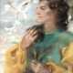 Maler Neue Sachlichkeit "Frau in Winterlandschaft", Pastell, undeutl. sign. o.l., 48x34 cm, hinter Glas und Rahmen - photo 1