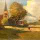 Barn, J. (Niederländischer Maler 19. Jh.) "Impressionistische Dorfansicht mit Frau", Öl/ Platte, sign. u.r., 19x28 cm, ungerahmt - photo 1