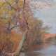 Rundspaden, Karl (1882-1967) "Herbstlicher Fluß", Öl/ Hartfaser, sign. unten mittig, 35,5x28 cm, ungerahmt - Foto 1