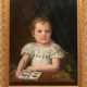Maler um 1900 "Kind mit Buch", Öl/ Lw., unsign., 60x48 cm, Rahmen - photo 1