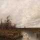 Stankovits, Moric (1867-1938) "Seenlandschaft mit aufsteigenden Enten", Öl/ Lw., sign. u.r. und dat. "München 1885", 49x78 cm, Rahmen - photo 1