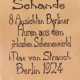 Strauch, Max von "Schande- 8 Ansichten Berliner Huren" Tuschezeichnungen/ Papier, jeweils monogr. und dat. 1924, 30x21 cm, in Folie - Foto 1