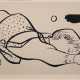 Fuchs, Alfred (1877 Bornich-1954 Sankt Goarshausen) "Schlafendes Kleinkind", Grafik, 66/ 90, sign. und dat. ´83, 26x42,5 cm, im Passepartout und Rahmen - photo 1