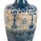 Keramik-Vase, England Anfang 20. Jh., Royal Doulton, blaugraue Glasur mit ornamentalem Relief, H. 38 cm - photo 1